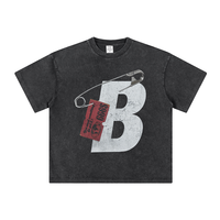 Camiseta Casual de Manga Corta para Hombre, Estilo Oversize, Tejida, 100% Algodón, Transpirable, Ecológica, con Estampado DTG Personalizado OEM de Alta Calidad
