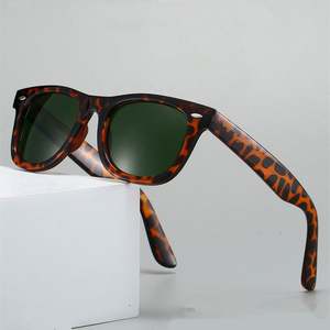 Gafas de Sol Cuadradas con Logotipo Personalizado 2025, de Alta Calidad, Estilo Vintage, Montura Grande, Lentes de Cristal con Protección UV400 para Hombre y Mujer - Product Image 1