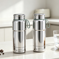 Vente flash - Bouilloire portable de 520 ml avec fonction de maintien au chaud, chauffe rapidement pour faire bouillir l'eau du thé en voyage