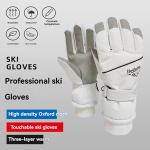 Toptan kış kayak eldiveni açık yastıklı sıcak bisiklet eldiveni kaymaz su geçirmez dokunmatik ekran eldiveni - Product Image 2