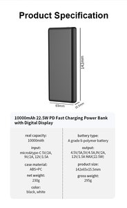 Wholesale Ultra Slim PD 20W Li-Polymer 10000mAh Fast <b>Charging</b> Type-<b>C</b> Power Bank - Product Image 5