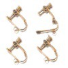 Screw Back Clip on <b>Earrings</b> | 18K PVD Gold Plated Stainless Steel U Shape Ear Clips for DIY Non <b>Pierced</b> Jewelry Making - Product Image 5