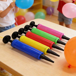 Mini Hand Push Air Pump Portable Balloon Inflator Plastic Manual For Party Toys - Product Image 1