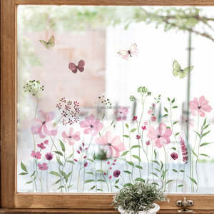 Adesivi murali colorati con farfalle <span class=keywords><strong>da</strong></span> giardino fiorito - Product Image 1