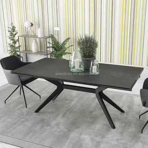 Tây Ban Nha Nhập Khẩu Gốm Mở Rộng Bàn Ăn Với Kim Loại Chân Sử Dụng Cho Nhà Nhà Hàng Của <span class=keywords><strong>4</strong></span> Người Sử Dụng Thích Hợp Cho Căn Hộ - Product Image 5