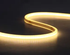 Kualitas tinggi 14W RA90 3000K 4000K 6000K 24V 12V 8MM dengan lem silikon IP65 tahan air 528Chip gratis potongan cob led strip