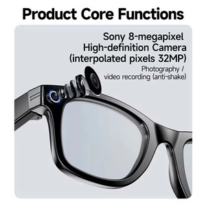 Lentes Inteligentes W610 <span class=keywords><strong>con</strong></span> IA, Cámara 4K HD, Carga Magnética, Resistencia al Agua IP65, Bloqueo de Luz Azul y Reducción de Ruido - Product Image 6