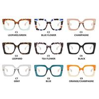 Lunettes de lecture unisexes tendance avec monture PC carrée, style hip-hop rétro, anti-lumière bleue, montures optiques personnalisées pour l'extérieur