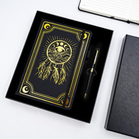 Carnet de Tarot de Luxe en Cuir PU et Couverture en Papier, Rechargeable à Feuillets Mobiles, Fournitures de Journalisation, Journal de Voyage, Agenda, Cadeau Promotionnel