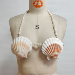 Festival bijoux corps chaîne harnais Bikini haut adulte sirène cauri hawaïen femme coquillage coquille de mer <span class=keywords><strong>soutien</strong></span>-<span class=keywords><strong>gorge</strong></span> - Product Image 4