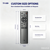 Télécommande de remplacement TY-18D à code fixe, antichoc, en ABS, avec 4 boutons