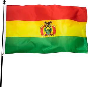 <span class=keywords><strong>Bandera</strong></span> de <span class=keywords><strong>Bolivia</strong></span> de 3x5 Pies, Banderas Nacionales Bolivianas de Poliéster con Ojales de Latón - Product Image 1