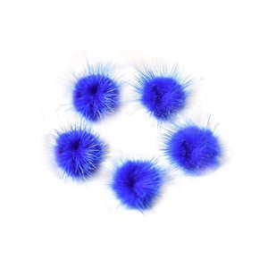 Large 4cm Colorful Mink Pom Pom Diy Phone Case Material Rabbit Fur Hair Clip Plush Manual Craft Decor Summer 2021 Yiwu Origin - Product Image 5