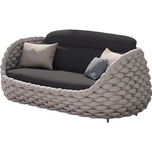 Moderno esterno Rattan divano <span class=keywords><strong>e</strong></span> sedia Set terrazza tavolo da tè combinazione per soggiorno cortile balcone o Hotel - Product Image 6
