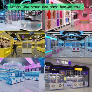 Kapalı sikke işletilen peluş bebek oyuncak makinesi jetonla çalışan Arcade tam boy Arcade bebek pençeli vinç makinesi JWB004-1