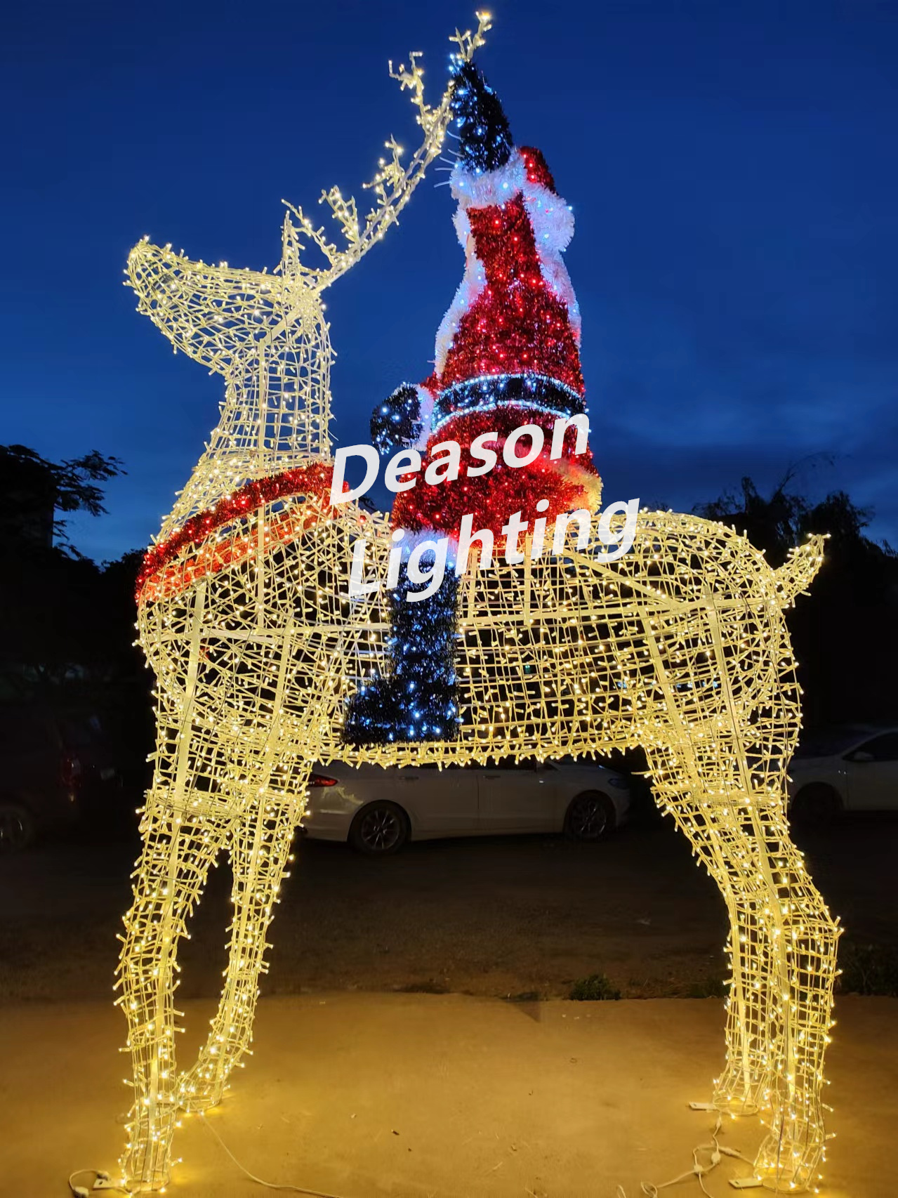 Navidad Life Size Giant Large Christmas Lighted Deer Outdoor Waterproof Decorations Reindeer Lights