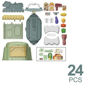 Per bambini 3 in 1 Mini negozio per lo Shopping 24 pz gioco casa giocattolo Set con borsa portatile per bambini regalo di compleanno - Product Image 3