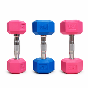 Ensemble d'<span class=keywords><strong>haltères</strong></span> hexagonales en caoutchouc pour salle de sport commerciale, poids libres de 2,5 kg à 50 kg, augmentation de 2,5 kg pour l'exercice en salle de sport, <span class=keywords><strong>haltères</strong></span> hexagonales - Product Image 1