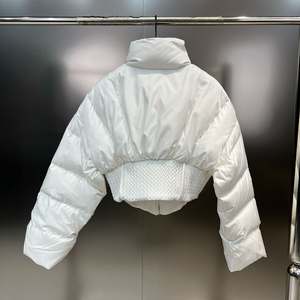 Giacche a bolle invernali più popolari giacca piumino personalizzata da donna con vita trapuntata fantasia - Product Image 5