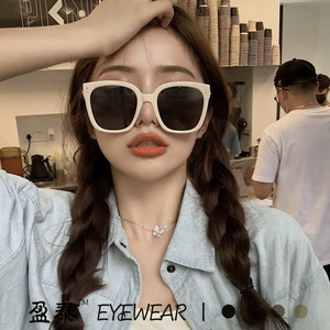 KUK Sunglasses Square <b>Frame</b> UV400 PC Material Women Fashionable Style - Product Image 3