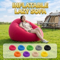 Canapé gonflable Air Sofa, confortable pour la peau, pouf portable pour une personne, idéal pour l'extérieur, le salon, la chambre, meubles de loisirs