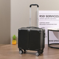 Valise de voyage personnalisable en ABS beige de 18 pouces avec roulette et serrure d'embarquement pour bagages de cabine unisexe