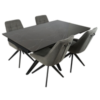 Mobilier de salle à manger au design moderne fourni par l'usine Table à manger extensible pour 6 à 8 personnes Tables d'extension rectangulaires