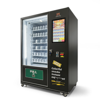 Máquina Expendedora Compatible con Tarjetas IC, Sistema de un Solo Tóquen, Dispensador de Bebidas y Aperitivos con Soporte para Tarjetas de Campus y Oficina