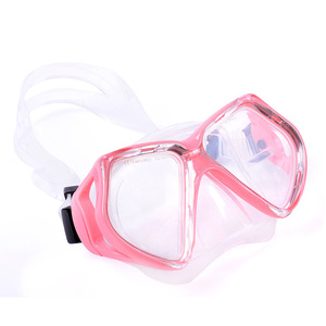 Masque de plongée à double lentille en verre trempé étanche pour la plongée avec tuba, sports nautiques pour adultes, PVC - Product Image 2
