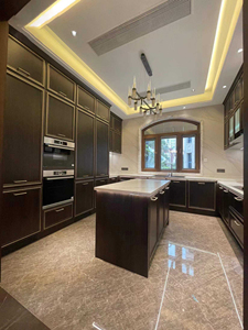 Mobile da Cucina di Lusso a <span class=keywords><strong>Isola</strong></span> <span class=keywords><strong>con</strong></span> <span class=keywords><strong>Sedie</strong></span>, Cassetti e Lavello, Armadio da Cucina a U in Acciaio Inossidabile - Product Image 6