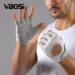 VBOSi 2204 neopren yumuşak yarım parmak spor eldiven silikon şeritler Unisex ağırlık kaldırma eğitimi için su geçirmez spor eldiveni - Product Image 1