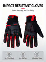 Gants de mécanicien professionnels résistants aux chocs pour réparation automobile, haute sécurité, imperméables, anti-vibrations, paume intégrale, doigts respirants