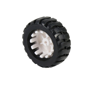 إطار مطاطي بعمود د 43 + عجلة موديل سيارة ذكية مناسبة لمحرك تخفيض N20 DIY Robot - Product Image 4