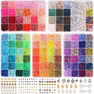 Polymer <b>Clay</b> Bead <b>Set</b> 6mm Round DIY Jewelry Making Accessories Handmade Bracelet Crafting Material - Product Image 3