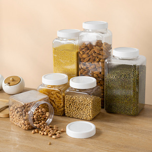 Food Grade Plastic Airtight Storage Jar Rectangle 900Ml 1700Ml 2300Ml 2700Ml Sealed Container For Grains Honey - Product Image 2