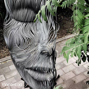 Vincentaa <span class=keywords><strong>Sculpture</strong></span> abstraite extérieure urbaine ligne moderne visage humain Statue <span class=keywords><strong>Sculpture</strong></span> - Product Image 2