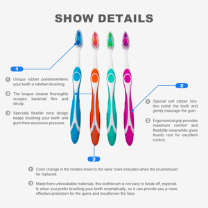 Spazzolino da Denti in Plastica Economico di Nuovo Design, per Uso Domestico, Massaggio Gengivale, Setole Morbide, da Viaggio, per Adulti - Product Image 2