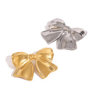 BJ0215B Broche unisexe en acier inoxydable, nouveau modèle Dream Bow, micro-incrustation, accessoires de cheveux français de luxe, papillon