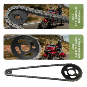 Piezas de Motocicleta Aptas para Kit de <span class=keywords><strong>Cadena</strong></span> de Motocicleta, <span class=keywords><strong>Cadena</strong></span> de Motocicleta <span class=keywords><strong>DID</strong></span>, Repuestos de Motocicleta <span class=keywords><strong>428H</strong></span>-45T/14T - Product Image 4