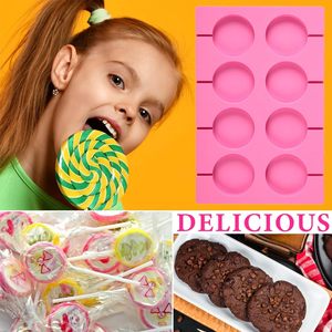 BPA khuôn kẹo cứng chống dính miễn phí khuôn kẹo mút hình tròn Silicone khuôn bánh ngọt trang trí bánh sô cô la - Product Image 2