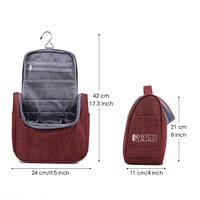 Sac de voyage portable OEM extra large avec fermeture éclair, pour femmes et hommes, organiseur de salle de bain et de douche, avec bande élastique
