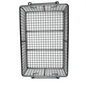 Industrial cleaning basket operating room stainless steel disinfection basket 304 food grade quality woven net basket spot