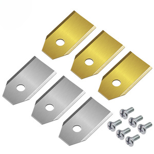 Cuchillas para cepilladora de madera KS, 6 piezas, de acero, de repuesto para cepilladora de banco, cabezal de corte recto con tornillos - Product Image 1