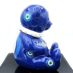 <span class=keywords><strong>Disegno</strong></span> a mano su misura di orsacchiotto <span class=keywords><strong>colorato</strong></span> scultura di <span class=keywords><strong>caramelle</strong></span> cromate galvaniche cartone animato orso in fibra di vetro statue Souvenir - Product Image 2