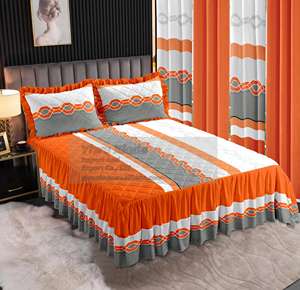 Juego de Cubrecama Acolchado de 7 Piezas Tamaño King de la Colección LILIANNA - Estampado Floral, Incluye Cortinas, 100% Poliéster - Product Image 2