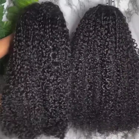 Perruque frontale en dentelle HD 13x6 Raw Pixie Curly, cuticules alignées, perruque en dentelle HD 13x4, pré-épilée, sans colle, cheveux humains, frontale en dentelle