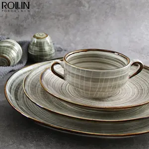 Ristoranti Catering piatti In ceramica porcellana set di piatti da tavola, set di stoviglie In ceramica per Hotel Made In China