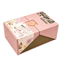 Boîte rigide personnalisée avec logo en relief, impression quadricolore, laminage mat, emballage cadeau de luxe, pliable, pour collier avec rose éternelle