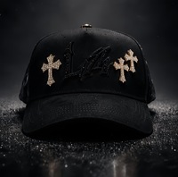 Topi Gorras Suede Berkualitas Original 100% Baru, Bordir 3D Custom, Dapat Diatur, Warna Emas