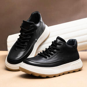 Zapatos Deportivos Casuales para Hombre, con Suela Gruesa, de Cuero con Cordones, Alta Calidad, Personalizados, Nuevo Estilo Otoñal, para Caminar al Aire Libre, que Aumentan la Estatura - Product Image 5